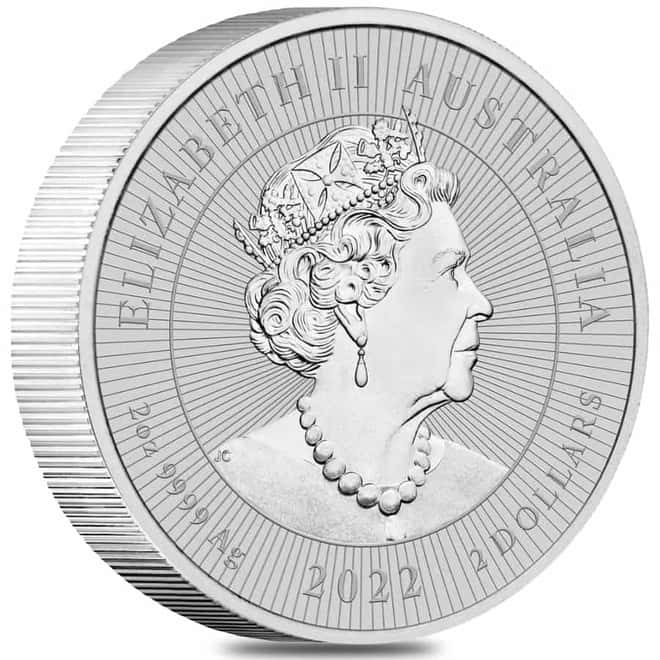 Monster Box of 100 - 2022 2 oz Silver Australian Piedfort Dingo Mother and Baby Perth Mint .9999 Fine BU Next Generation