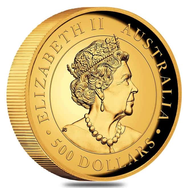 2022 5 oz Proof Gold Australian Kookaburra Perth Mint High Relief Coin .9999 Fine (w/Box & COA)