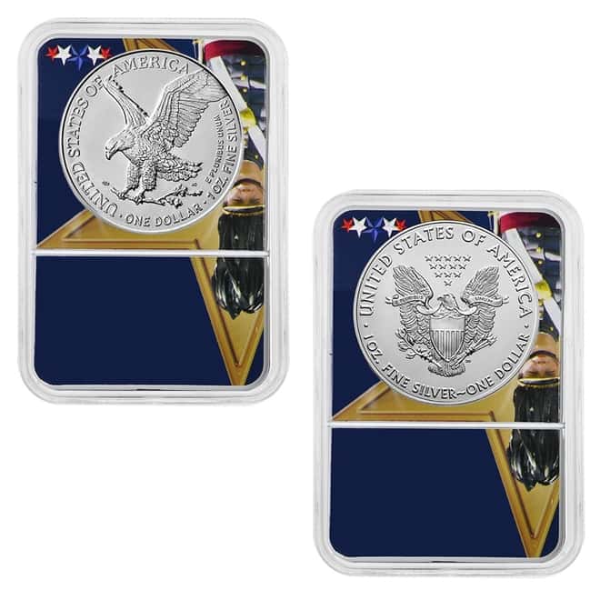 2021 (W) 1 oz Silver American Eagle T-1 & T-2 2-Coin Set NGC MS 70 FDOI (West Point Holder)