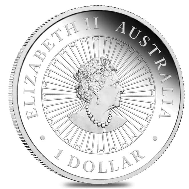 2022 1 oz Proof Silver Lunar Year of the Tiger Opal Coin Australian Perth Mint (w/Box & COA)