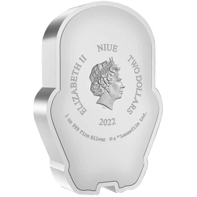 2022 Niue 1 oz Silver Death Trooper Shaped Coin - Star Wars Faces of the Empire .999 Fine (w/Box & COA)