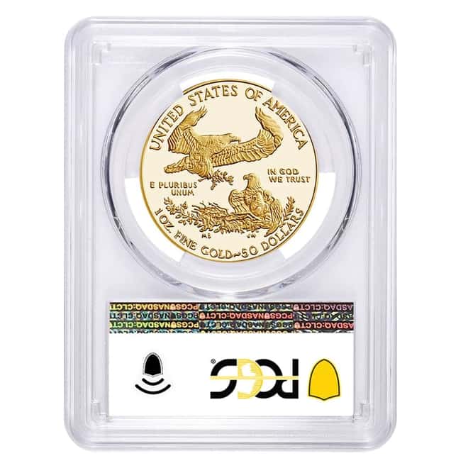 2020-W V75 Privy 1 oz Proof Gold American Eagle PCGS PF 69 FS End of WWII 75th Anniv