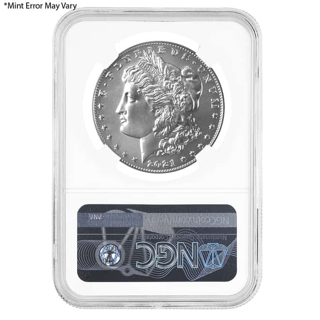 2021 Morgan Silver Dollar Centennial O Privy NGC MS 69 ER Mint Error (Rev Struck Thru)