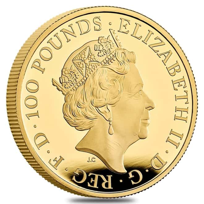 2023 Great Britain 1 oz Proof Gold The Tudor Beasts Yale of Beaufort Coin .9999 Fine (w/Box & COA)
