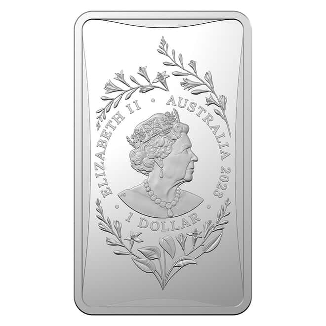 2023 1/2 oz Silver Lunar Year of the Rabbit Coin Bar .999 Fine BU - Royal Australian Mint