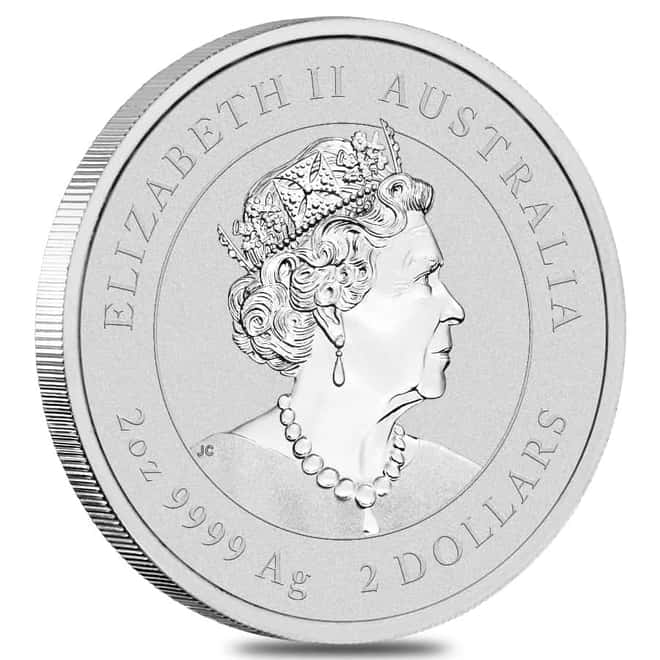 2023 2 oz Silver Lunar Year of The Rabbit BU Australian Perth Mint In Cap