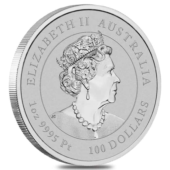 2023 1 oz Platinum Lunar Year of The Rabbit BU Australian Perth Mint In Cap