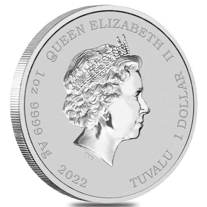 2022 1 oz Tuvalu James Bond - 60 Years of Bond Colorized Silver Coin .9999 Fine BU