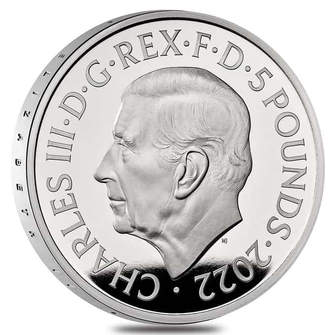 2022 Great Britain 28.28 gram Queen Elizabeth II Proof Silver Coin .925 Fine (w/Box & COA)