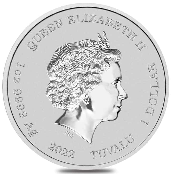 2022 1 oz Tuvalu The Simpsons Season's Greetings Colorized Silver Coin .9999 Fine BU