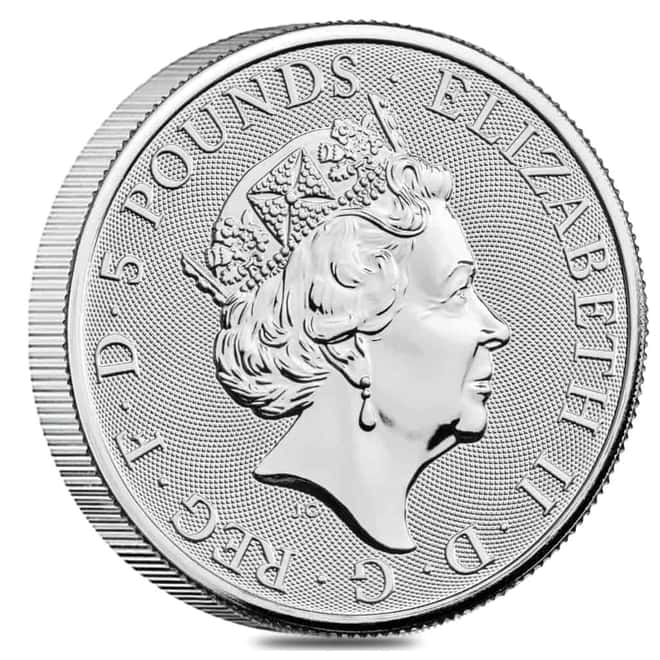 2023 Great Britain 2 oz Silver The Tudor Beasts Yale of Beaufort Coin .9999 Fine BU