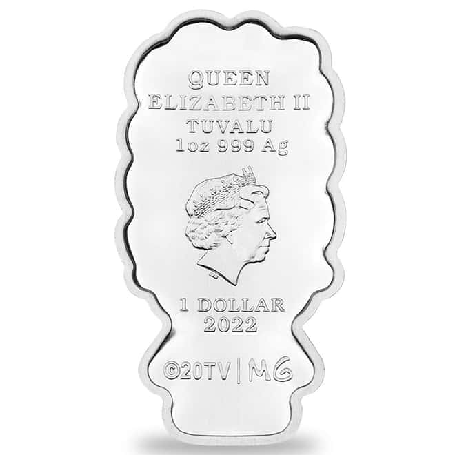 2022 1 oz Tuvalu Marge Simpson Mini Shaped Silver Coin .999 Fine (w/Box & COA)