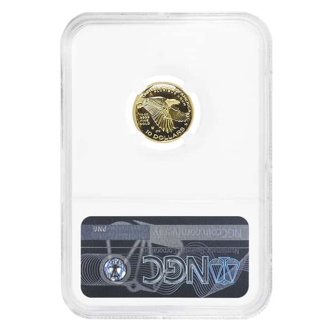 2018 W 1/10 oz $10 American Liberty Proof Gold Coin NGC PF 69 Mint Error (Obv Struck Thru)