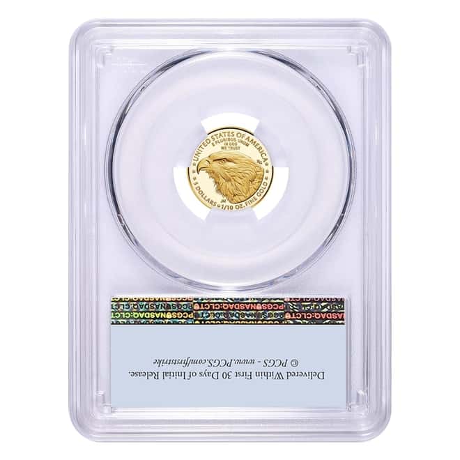 2021-W 1/10 oz $5 Proof Gold American Eagle Type 2 PCGS PF 69 FS DCAM