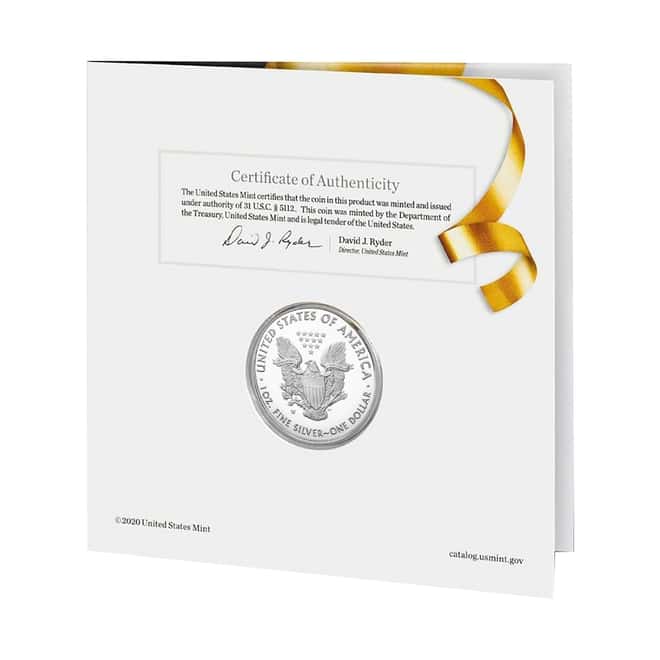 2021-W 1 oz Proof Silver American Eagle Congratulations Set