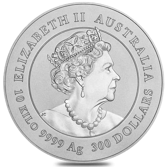 2023 10 Kilo Silver Lunar Year of The Rabbit BU Australian Perth Mint In Cap