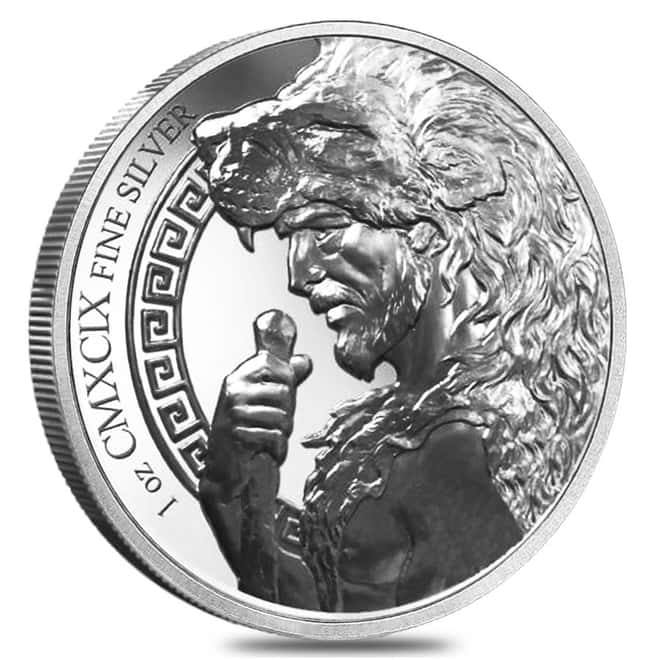 1 oz Hercules Sixth Labor - Stymphalian Birds Silver Round