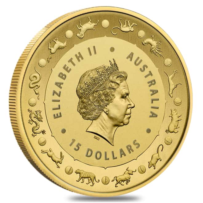 2016 1/10 oz Gold Lunar Year of the Monkey Coin .9999 Fine BU (In Capsule) - Australian Royal Mint