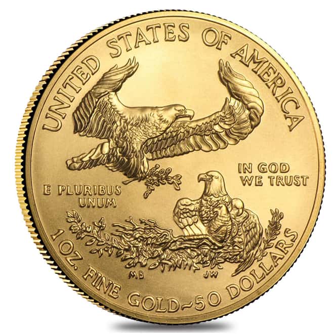 2016 1 oz Gold American Eagle $50 Coin BU