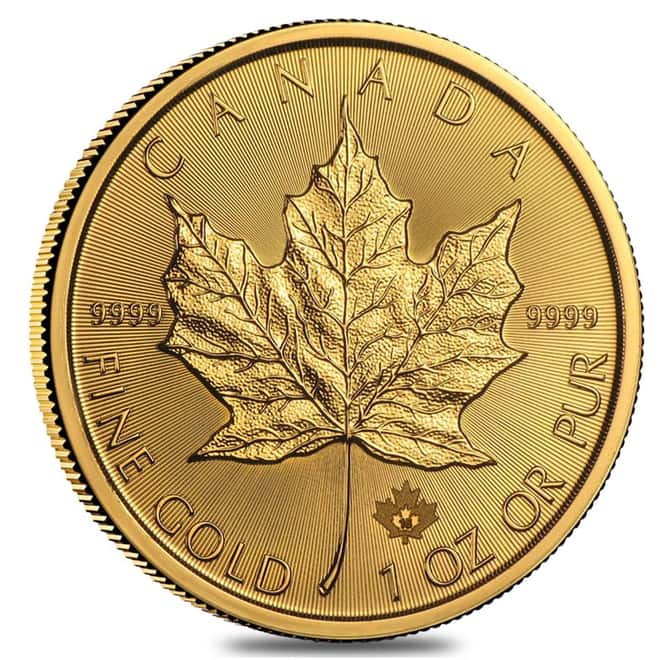 2016 1 oz Canadian Gold Maple Leaf $50 .9999 Fine BU