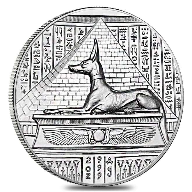 Anubis 2 oz Ultra High Relief Silver Round .999 Fine