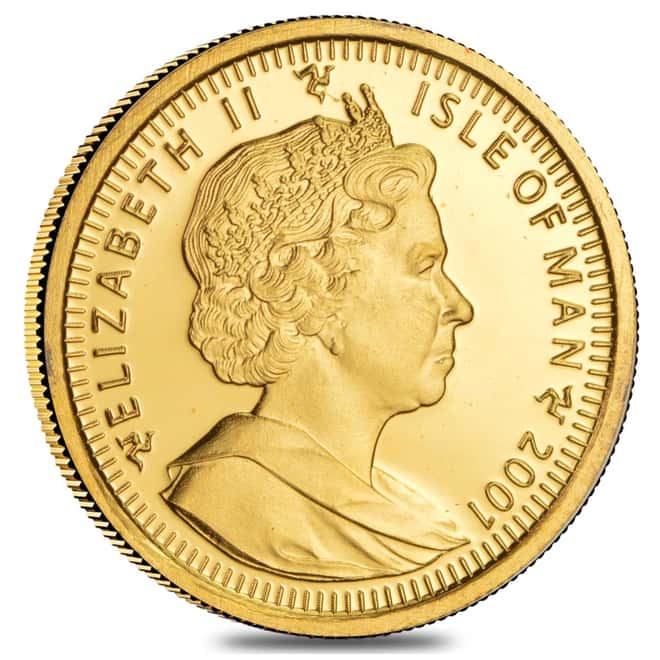 2001 Isle of Man 1/10 oz Gold Somali Kittens NGC MS 66