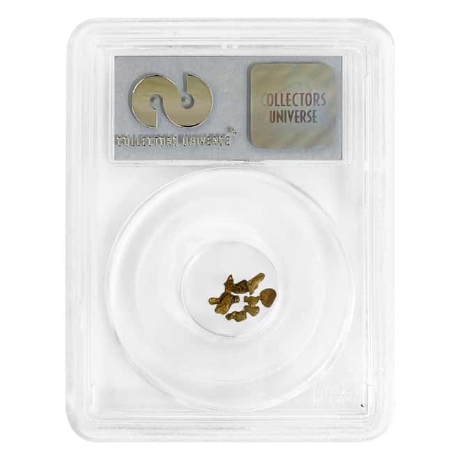 1857 0.5 gram California Gold Rush Nuggets S.S. Central America PCGS