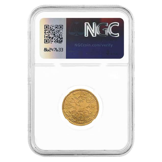 1944 Romania 20 Lei Romanian Kings Gold Coin NGC MS 63