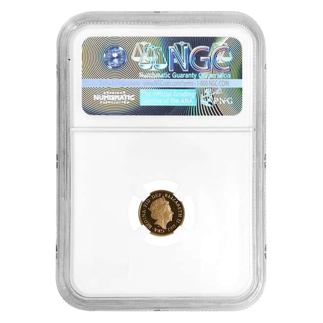 2015 British Proof Gold Quarter Sovereign 5th Portrait NGC PF 70 UCAM