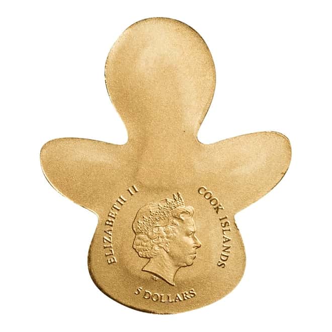 1/2 gram Gold Pacifier Coin - Golden Dummy Cook Islands .9999 Fine