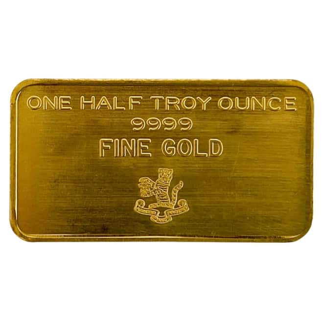 1/2 oz Mocatta & Goldsmid Gold Bar .9999 Fine