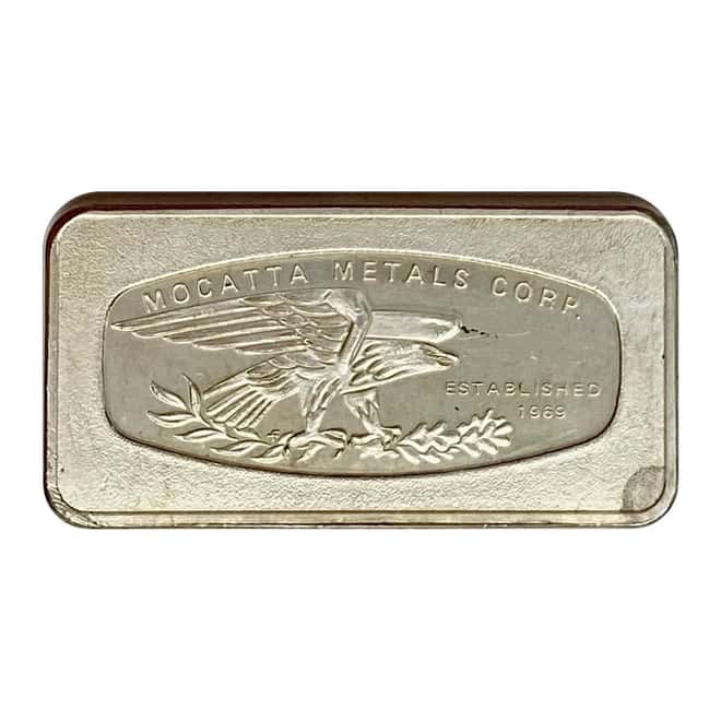 1000 grains Mocatta & Goldsmid Silver Vintage Bar .999 Fine (Secondary Market)