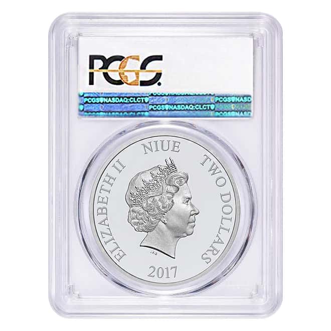 2017 1 oz Niue Silver $2 Disney Steamboat Willie PCGS MS 70 First Strike