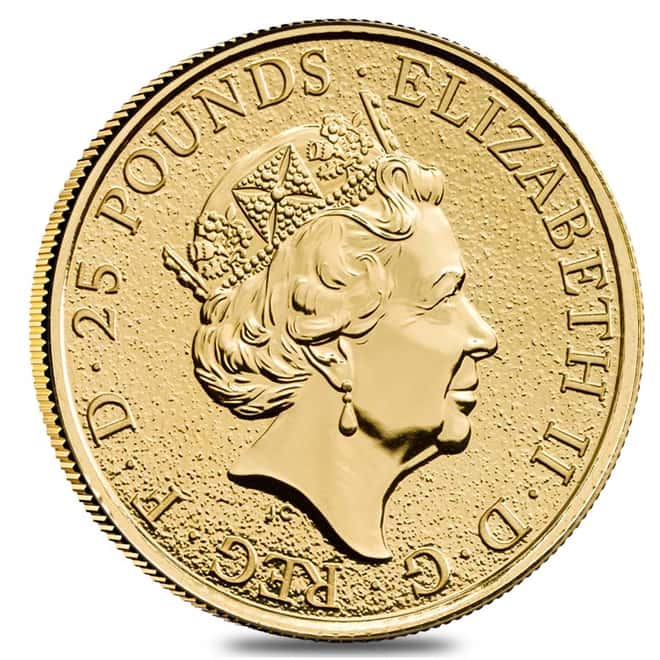 2017 Great Britain 1/4 oz Gold Queen's Beasts (Griffin) Coin .9999 Fine BU