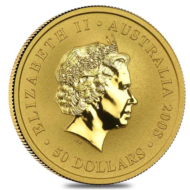 2008 1/2 oz Australian Gold Kangaroo Perth Mint BU In Cap