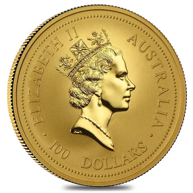 1997 1 oz $100 Gold Lunar Year of the Ox Australia Perth Mint Series I BU (In Cap)