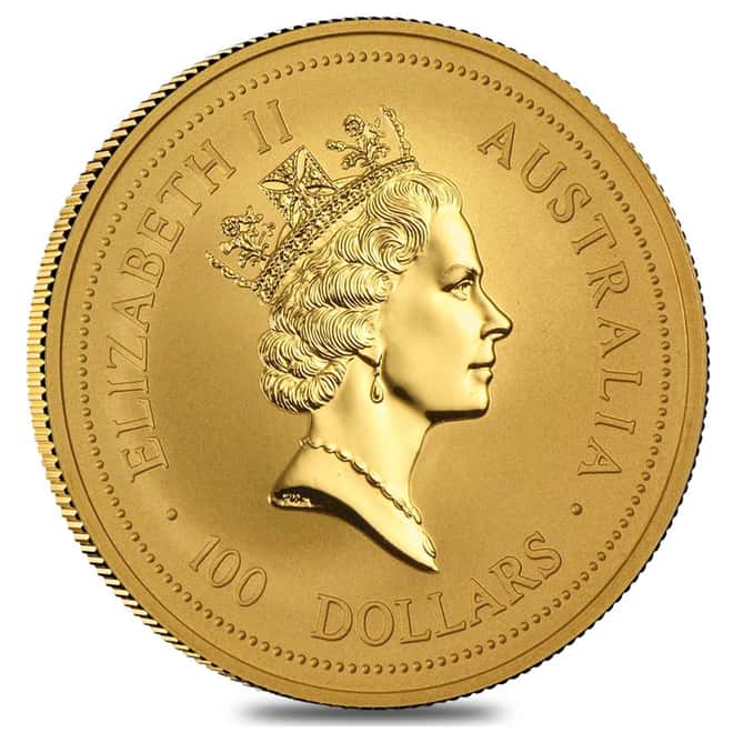 1996 1 oz $100 Gold Lunar Year of the Rat Australia Perth Mint Series I BU (In Cap) 