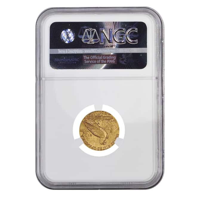 1915 $2.5 Gold Quarter Eagle Indian Head NGC AU 58