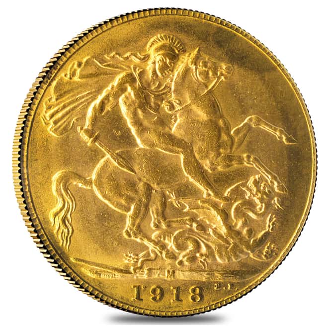 1918-M Gold Australia Sovereign George V Coin NGC AU Details