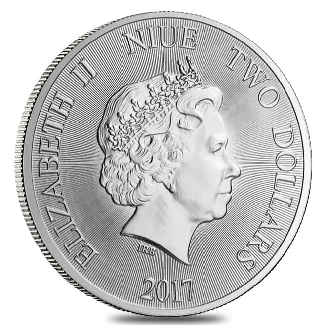 2017 1 oz Niue Silver $2 Panda Coin BU