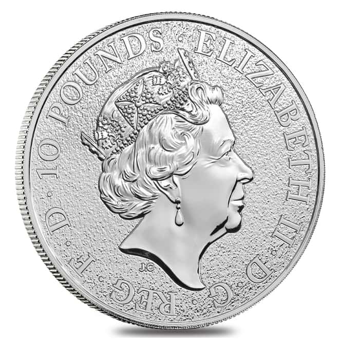 2017 Great Britain 10 oz Silver Queen's Beast (Lion) Coin PCGS MS 69 First Strike