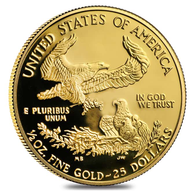 1996-W 1/2 oz Proof Gold American Eagle (w/Box & COA)