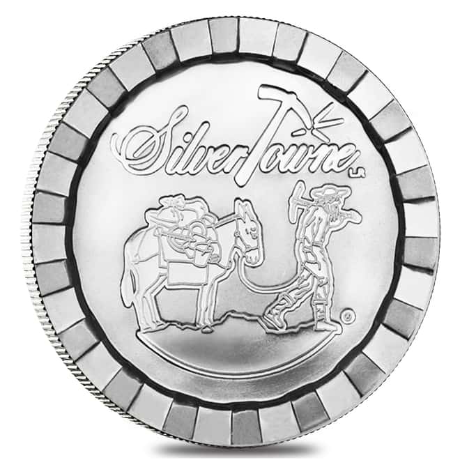 1 oz SilverTowne Prospector Stackable Silver Round .999 Silver