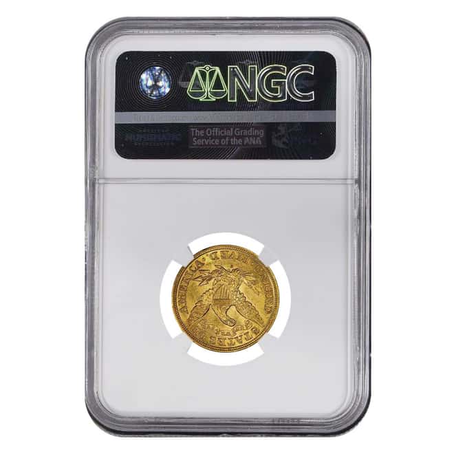 1886 S $5 Liberty Head Half Eagle Gold Coin NGC AU 58