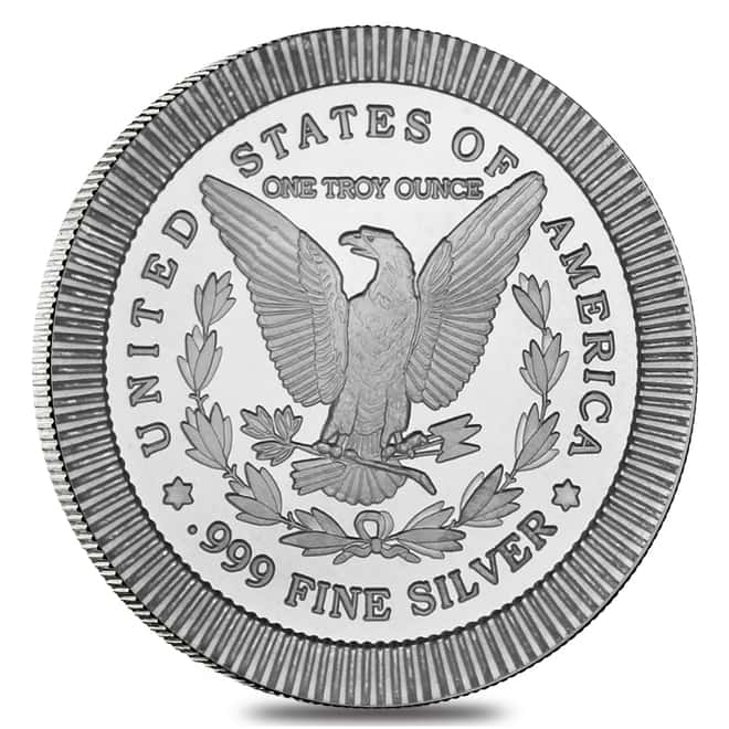 1 oz Morgan Stackable Silver Round .999 Silver