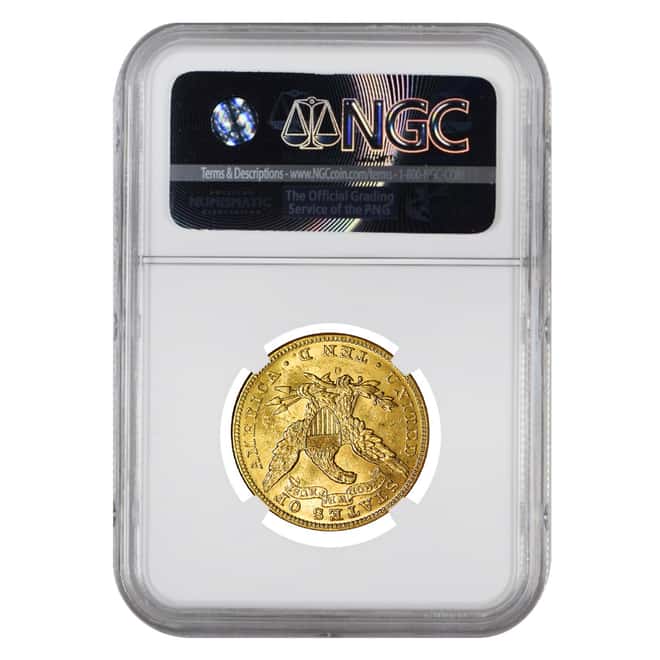 1892 O $10 Gold Liberty Head Eagle Coin NGC AU 55