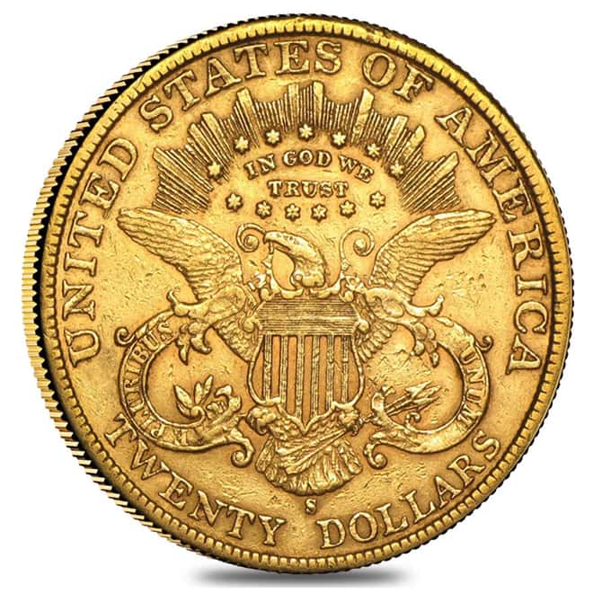 $20 Gold Double Eagle Liberty Head - Extra Fine XF (Random Year)