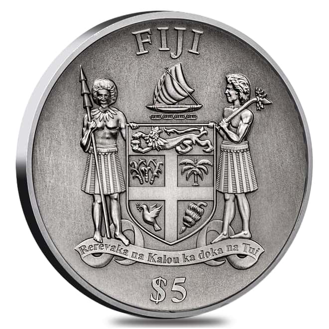 2017 8 oz Silver Panda Fiji $5 Coin .999 Fine In Cap Serial #2 (w/Box&COA) - 35th Anniv. of Panda