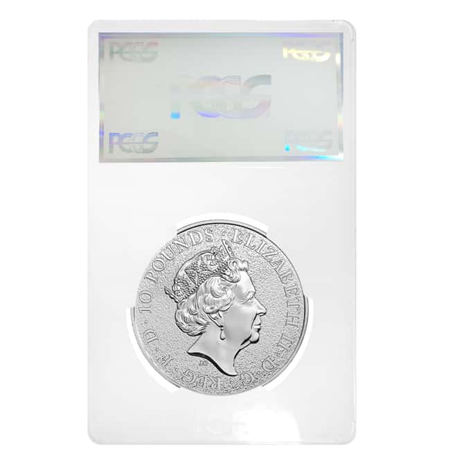 2017 Great Britain 10 oz Silver Queen's Beast (Lion) Coin PCGS MS 70 First Strike