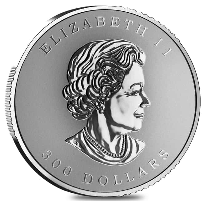2015 1 oz Platinum Canadian Maple Leaf Forever $300 Proof (Gold Plated) Coin (w/Box & COA) 